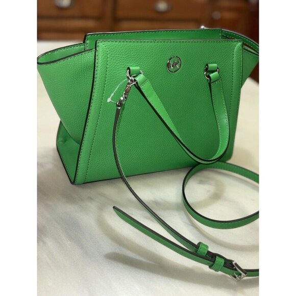 NWT Michael Kors Freya Sm Satchel In Palm Green MSRP $328 - Picture 2 of 9